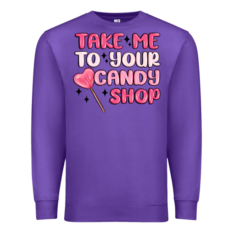 Take Me To Your Candy Shop Premium Sweatshirt by MaliasSmallBusiness | Teevron