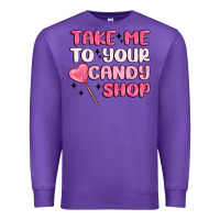 Purple take me to your candy shop Premium Sweatshirt - MaliasSmallBusiness
