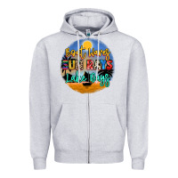 Heather Grey boat waves sun rays lake days Zipper Hoodie - NancyCooperArtShop