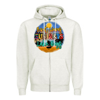 Oatmeal Heather boat waves sun rays lake days Zipper Hoodie - NancyCooperArtShop