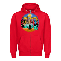 Red boat waves sun rays lake days Zipper Hoodie - NancyCooperArtShop