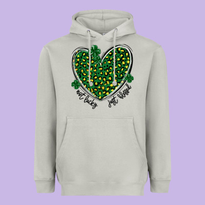 Not Lucky Just Blessed Heavyweight Hoodie Designed By Maliassmallbusiness