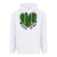 White not lucky just blessed Heavyweight Hoodie - MaliasSmallBusiness