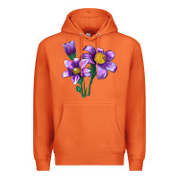 Carrot Pasque Flower Illustrations Premium Hoodie - LillyAllenDesigns