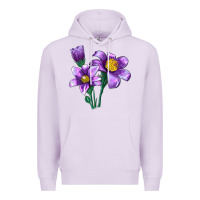 Lilac Pasque Flower Illustrations Premium Hoodie - LillyAllenDesigns