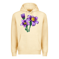 Pina Colada Pasque Flower Illustrations Premium Hoodie - LillyAllenDesigns