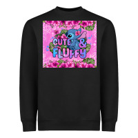 Black cute and fluffy stitch Heavyweight Sweatshirt - Zillion Design Studio
