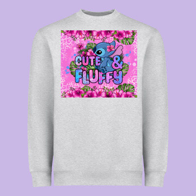 Cute And Fluffy Stitch Heavyweight Sweatshirt Designed By Zillion Design Studio