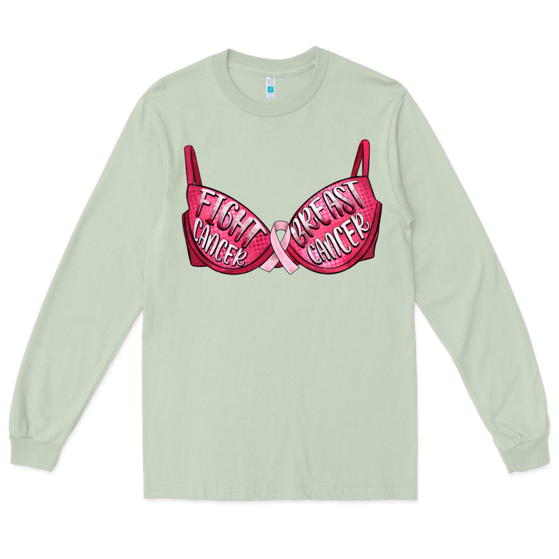 Fight Cancer Breast Cancer Bra Long Sleeve Tee by Artiststas | Teevron