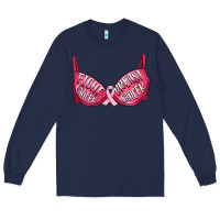 Navy Fight cancer breast cancer bra Long Sleeve Tee - Artiststas