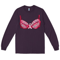 Plum Fight cancer breast cancer bra Long Sleeve Tee - Artiststas