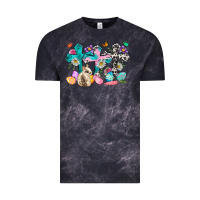 Cloud Black Western rabbit with Cross and flowers Vintage Tee - Neo Western