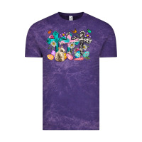 Cloud Purple Western rabbit with Cross and flowers Vintage Tee - Neo Western