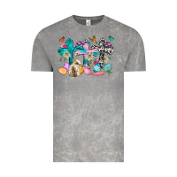 Western Rabbit With Cross And Flowers Vintage Tee | Teevron