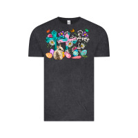 Vintage Black Western rabbit with Cross and flowers Vintage Tee - Neo Western