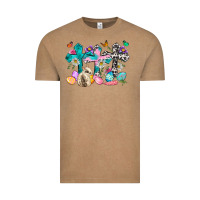 Vintage Coffee Western rabbit with Cross and flowers Vintage Tee - Neo Western