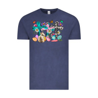 Vintage Denim Western rabbit with Cross and flowers Vintage Tee - Neo Western