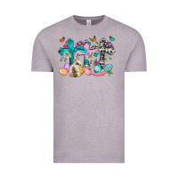 Vintage Zinc Western rabbit with Cross and flowers Vintage Tee - Neo Western