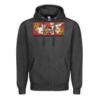 Charcoal Heather ladybug gnomies license plate template Zipper Hoodie - BarkalooDesign