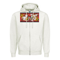 Oatmeal Heather ladybug gnomies license plate template Zipper Hoodie - BarkalooDesign