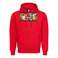 Red ladybug gnomies license plate template Zipper Hoodie - BarkalooDesign
