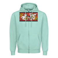Seafoam ladybug gnomies license plate template Zipper Hoodie - BarkalooDesign
