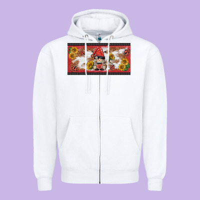 Ladybug Gnomies License Plate Template Zipper Hoodie Designed By Barkaloodesign