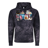 Cloud Black cat coffee cups Vintage Hoodie - Zillion Design Studio