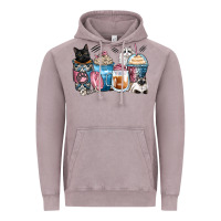 Vintage Zinc cat coffee cups Vintage Hoodie - Zillion Design Studio
