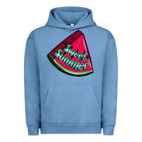 Pigment Pebble Blue sweet summer watermelon Urban Hoodie - NancyCooperArtShop