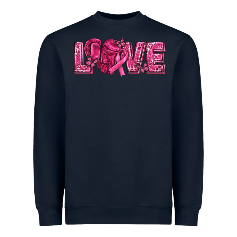 Breast Cancer Love Heavyweight Sweatshirt by texasbilliewilder | Teevron
