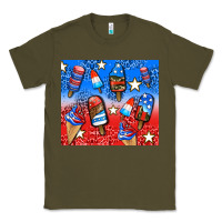 Army Green american popsicle and stars Classic Tee - AdoDesignShop
