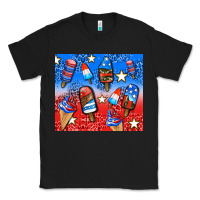 Black american popsicle and stars Classic Tee - AdoDesignShop
