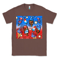 Chestnut american popsicle and stars Classic Tee - AdoDesignShop