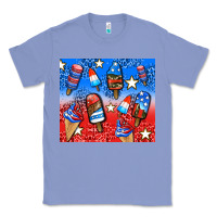 Colony Blue american popsicle and stars Classic Tee - AdoDesignShop