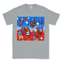 Heather Grey american popsicle and stars Classic Tee - AdoDesignShop