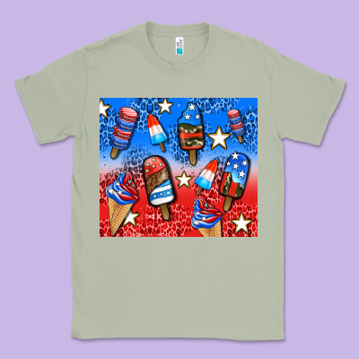 American Popsicle And Stars Classic Tee Designed By Adodesignshop