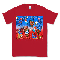 Red american popsicle and stars Classic Tee - AdoDesignShop