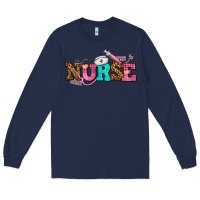 Navy nurse with nurse element Long Sleeve Tee - AdoDesignShop