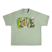 Oil Green St Patricks love nurse Urban Heavy Tee - RacoonDesign
