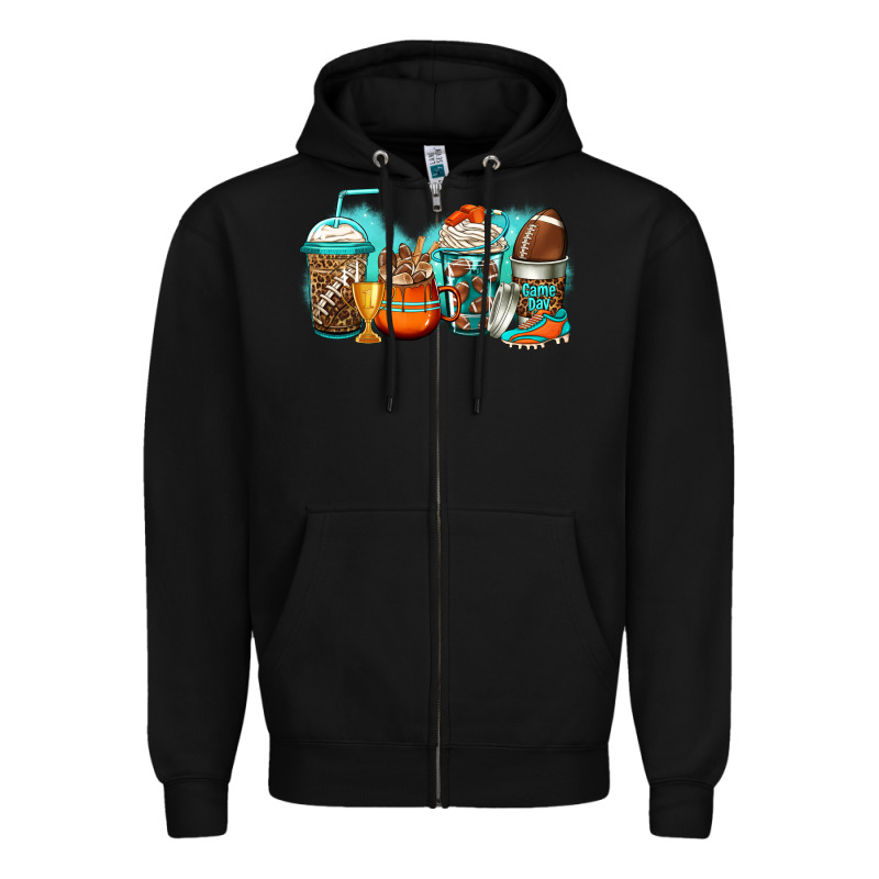 American Football Coffee Zipper Hoodie by Jasminsmagicworld | Teevron