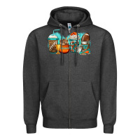 Charcoal Heather American football coffee Zipper Hoodie - Jasminsmagicworld