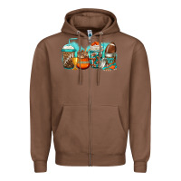 Chestnut American football coffee Zipper Hoodie - Jasminsmagicworld