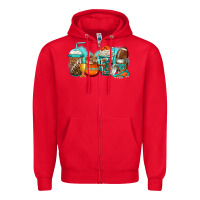Red American football coffee Zipper Hoodie - Jasminsmagicworld
