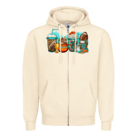 Sandshell American football coffee Zipper Hoodie - Jasminsmagicworld