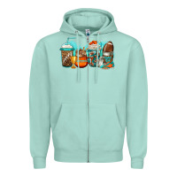 Seafoam American football coffee Zipper Hoodie - Jasminsmagicworld