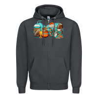Smoke American football coffee Zipper Hoodie - Jasminsmagicworld