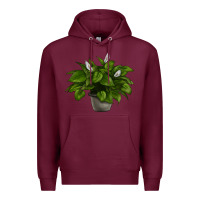 Burgundy Peace Lily Premium Hoodie - LillyAllenDesigns