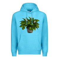 Ocean Blue Peace Lily Premium Hoodie - LillyAllenDesigns