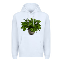 White Peace Lily Premium Hoodie - LillyAllenDesigns